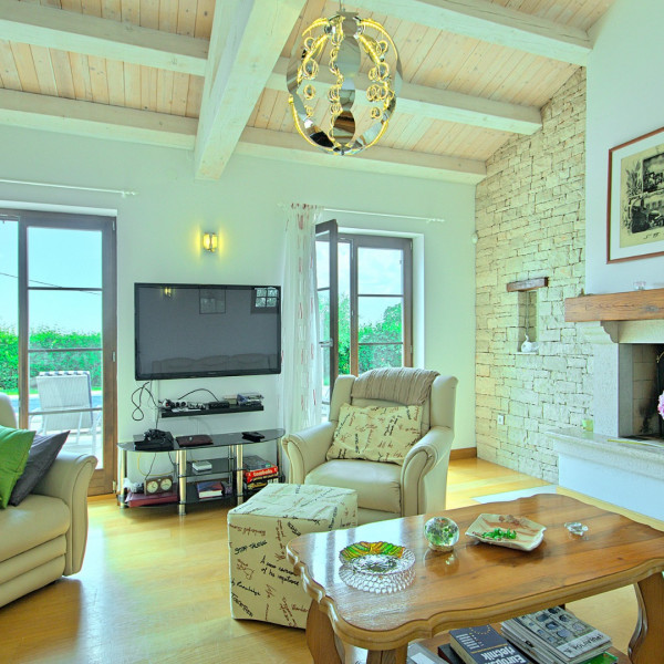 Living room, Villa Kanco, Istrian Villas, with pool, near Barban in Istria, Croatia